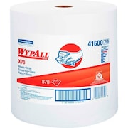 Kimberly-Clark Wypall X70 Perforated Wipes, Jumbo Roll, 12-1/2" X 13-2/5", White, 870/Roll - KIM41600 41600